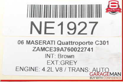 03-08 Maserati Quattroporte M139 Master Cylinder Brake Booster Bosch 204154 OEM