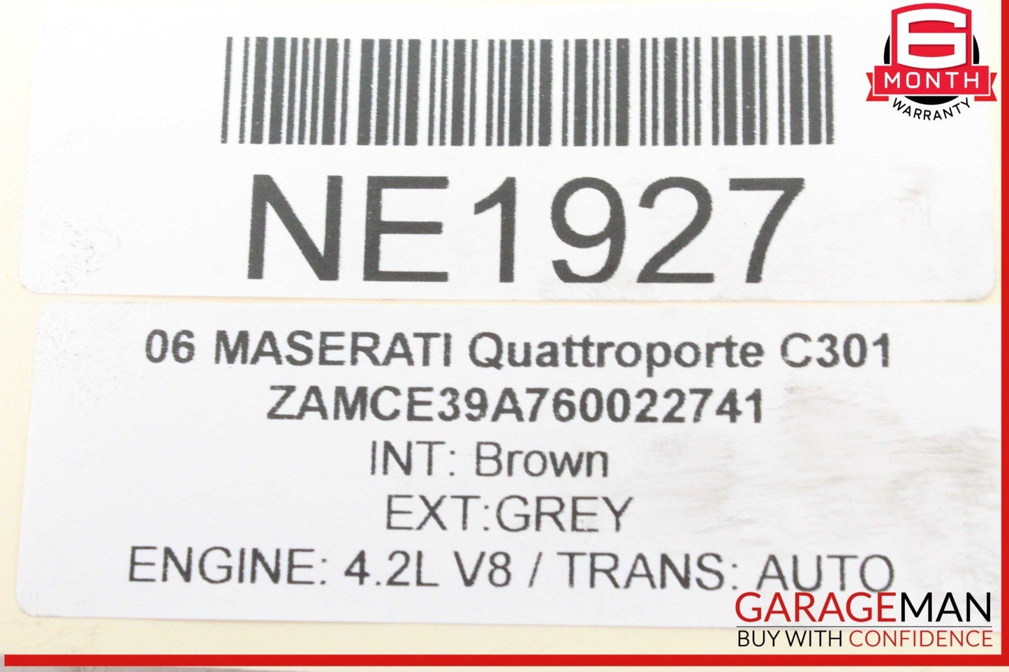 03-08 Maserati Quattroporte M139 Master Cylinder Brake Booster Bosch 204154 OEM