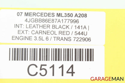 06-12 Mercedes W164 ML350 GL450 Front Right Passenger Side Door Control Module