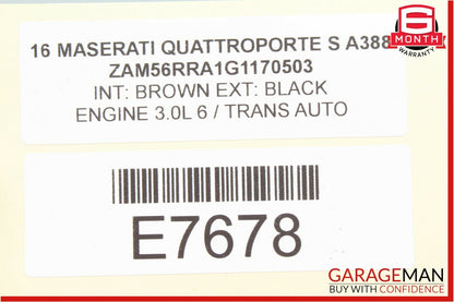 14-18 Maserati Quattroporte Power Trunk Lid Deck Control Module 670033071 OEM