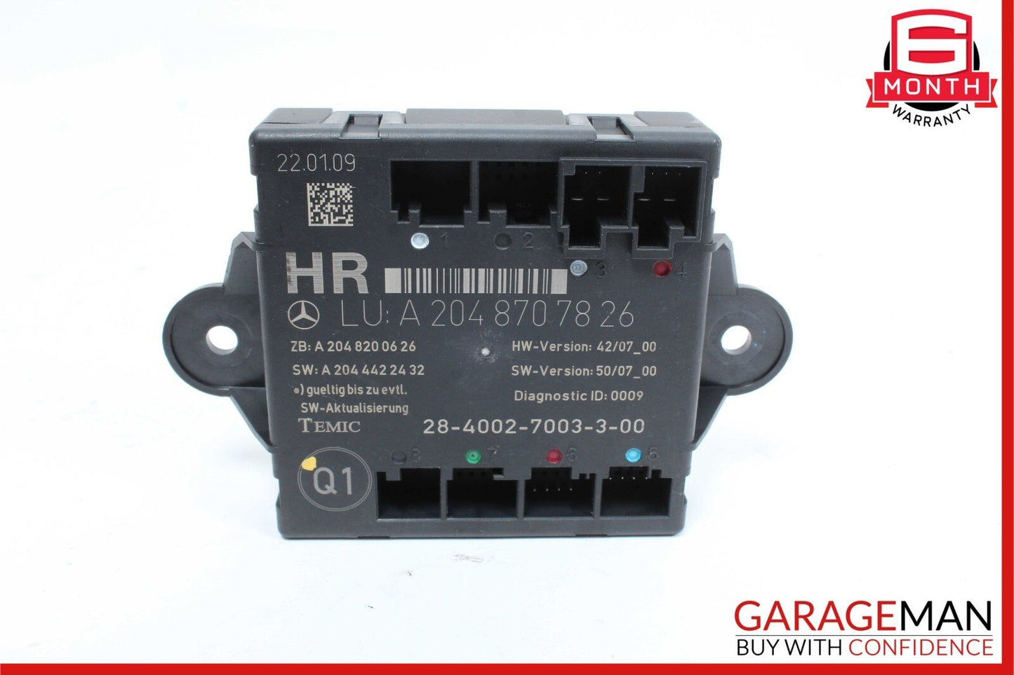 08-18 Mercedes W204 C300 C350 CLS500 Rear Right Side Door Control Module Unit