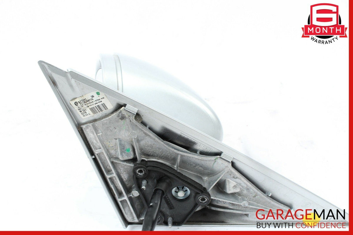 07-09 Mercedes W221 S550 S600 Front Left Side Mirror Door Rear View Silver