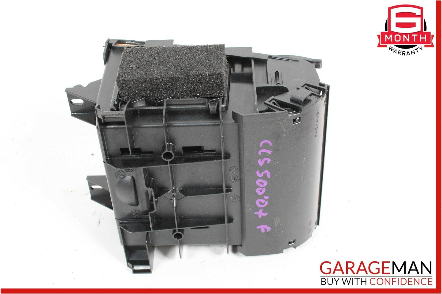 06-11 Mercedes W219 CLS500 Rear Center Console Cupholder Armrest Storage Wood