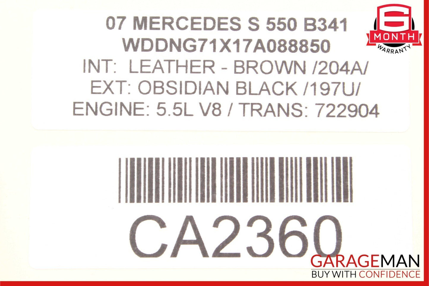 07-14 Mercedes W221 S550 CL550 Trunk Seat Lumbar Vacuum Pump 2218000248 OEM