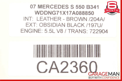 07-14 Mercedes W221 S550 CL550 Trunk Seat Lumbar Vacuum Pump 2218000248 OEM