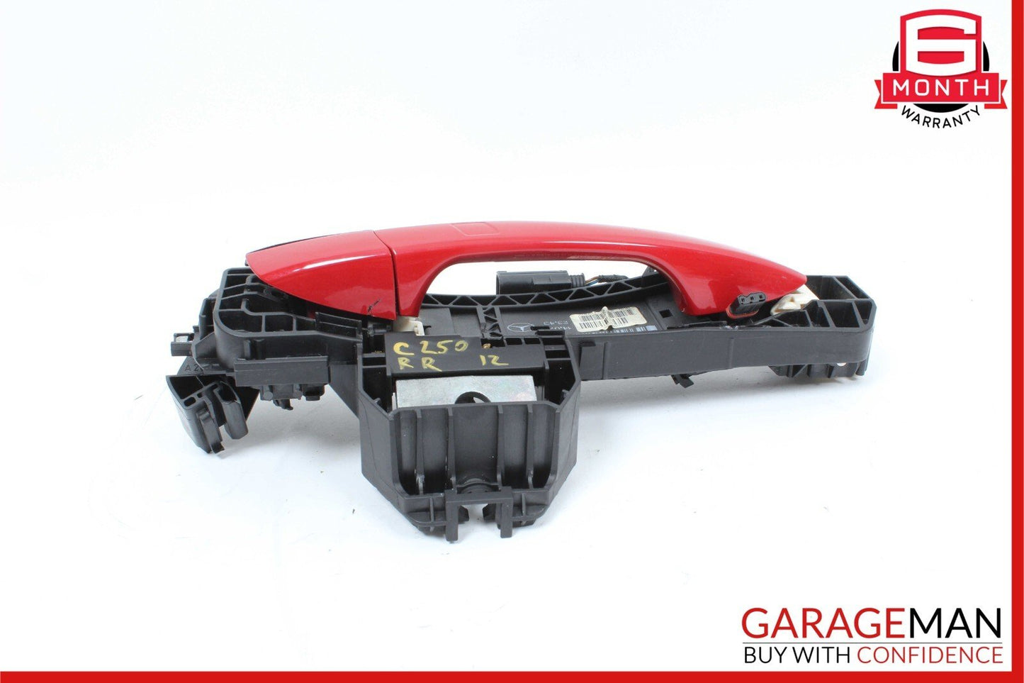 12-14 Mercedes W204 C250 Rear Right Side Exterior Door Handle Red Keyless Go OEM