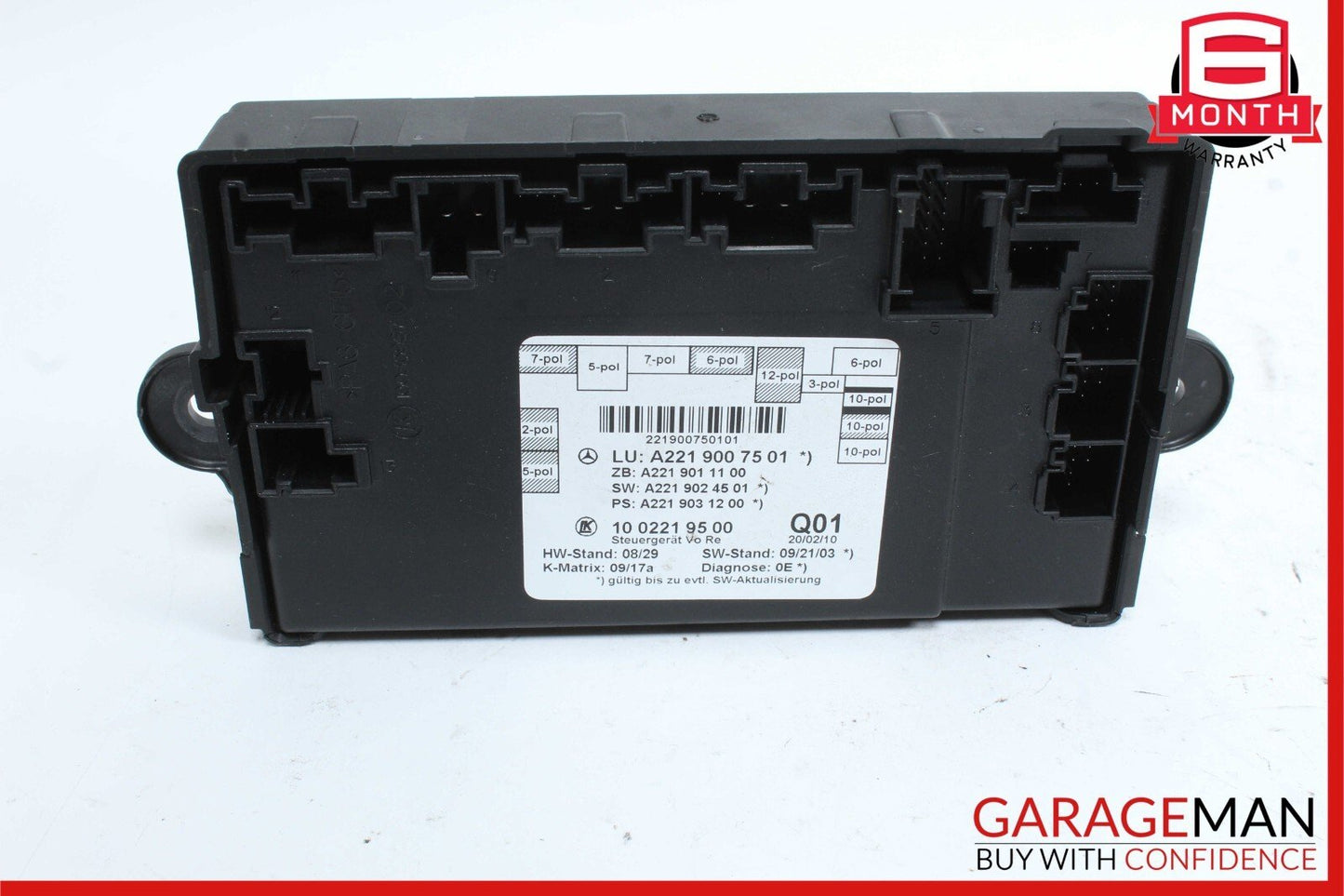 07-13 Mercedes W221 S550 S63 AMG Front Right Door Control Module 2219011100 OEM