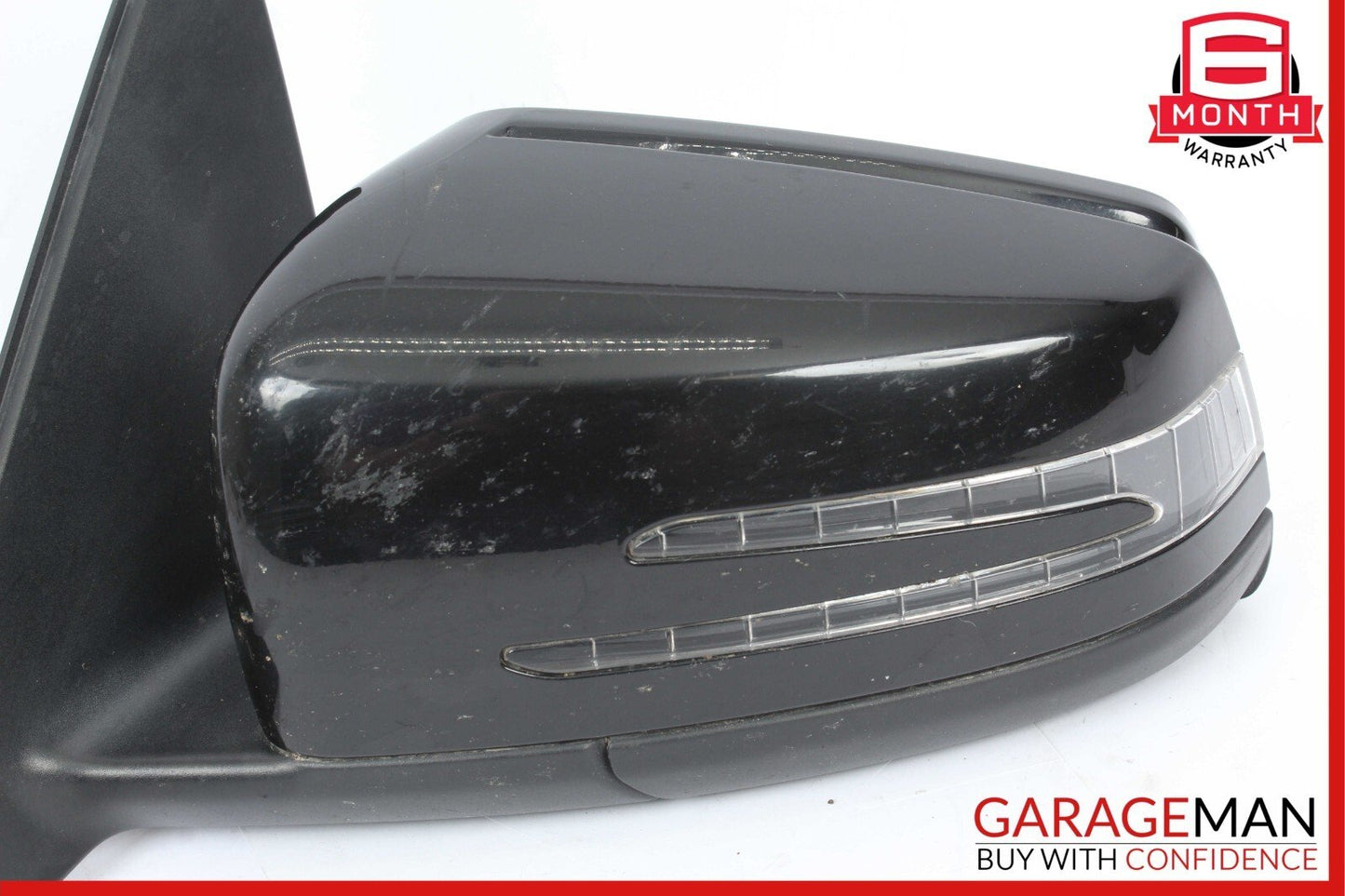 12-14 Mercedes W204 C250 C300 Front Left Side Mirror Rear View Door Black OEM
