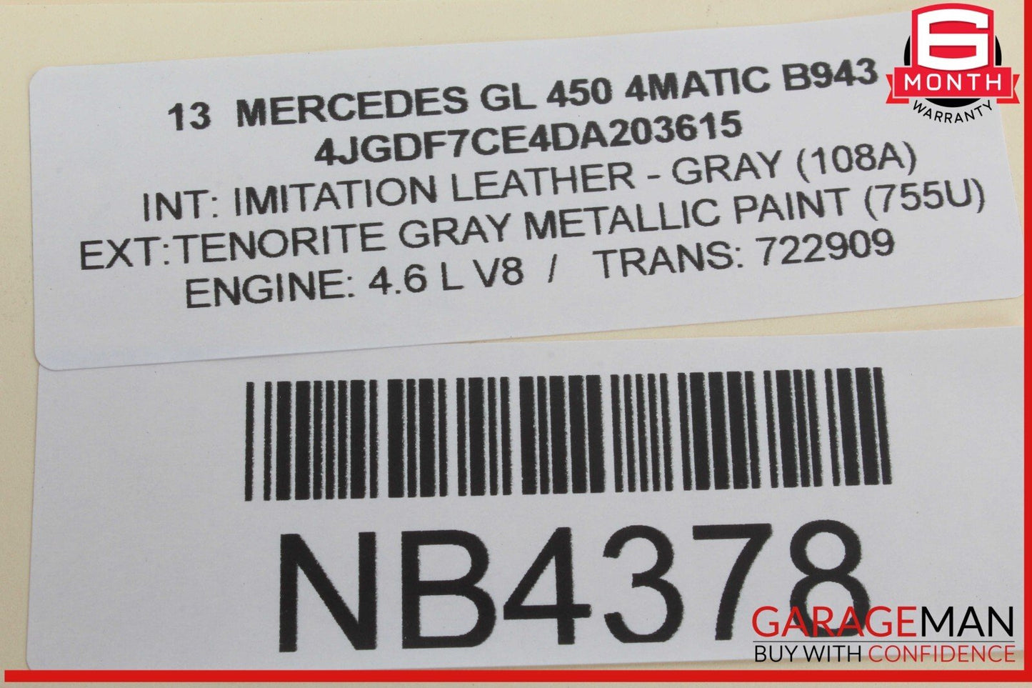 12-16 Mercedes X166 GL450 4MATIC ECU ECM Engine Control Module Unit OEM