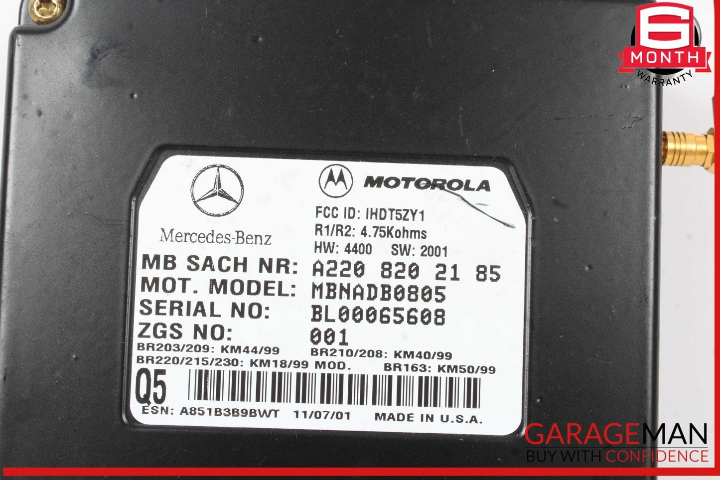 00-06 Mercedes R230 SL500 ML500 E55 AMG Voice Command Control Module Unit