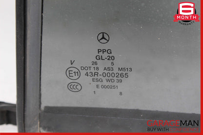 06-09 Mercedes W251 R500 R320 Rear Left Driver Side Quarter Window Glass OEM