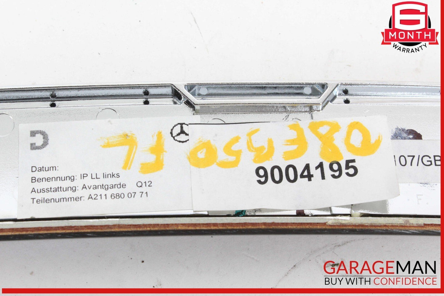 03-09 Mercedes W211 E350 E500 Dashboard Dash Left Molding Trim Wood 2116800771