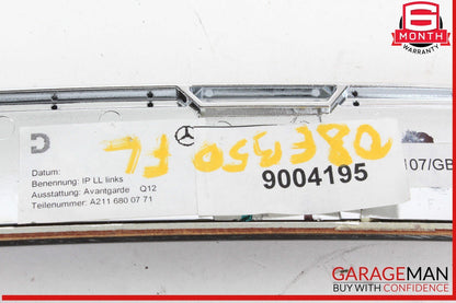 03-09 Mercedes W211 E350 E500 Dashboard Dash Left Molding Trim Wood 2116800771