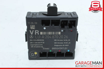 08-14 Mercedes W204 C300 C350 Front Right Side Door Control Module 2048702026
