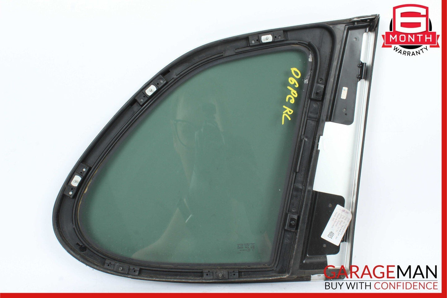03-06 Porsche Cayenne 955 Rear Left Driver Side Quarter Window Glass Panel White