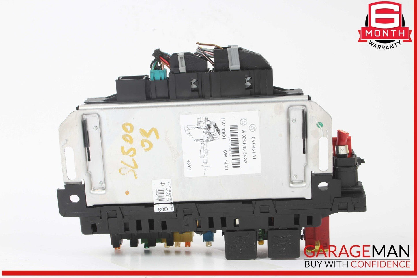 03-12 Mercedes R230 SL500 SL55 AMG SL550 Rear SAM Fuse Box Relay Module OEM