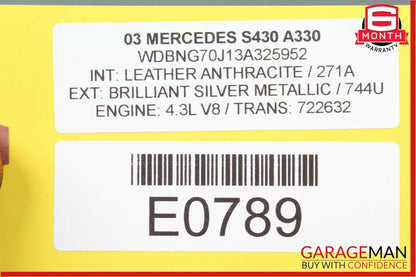 00-06 Mercedes W220 S430 CL500 Anti Theft Alarm Sensor Control Module OEM