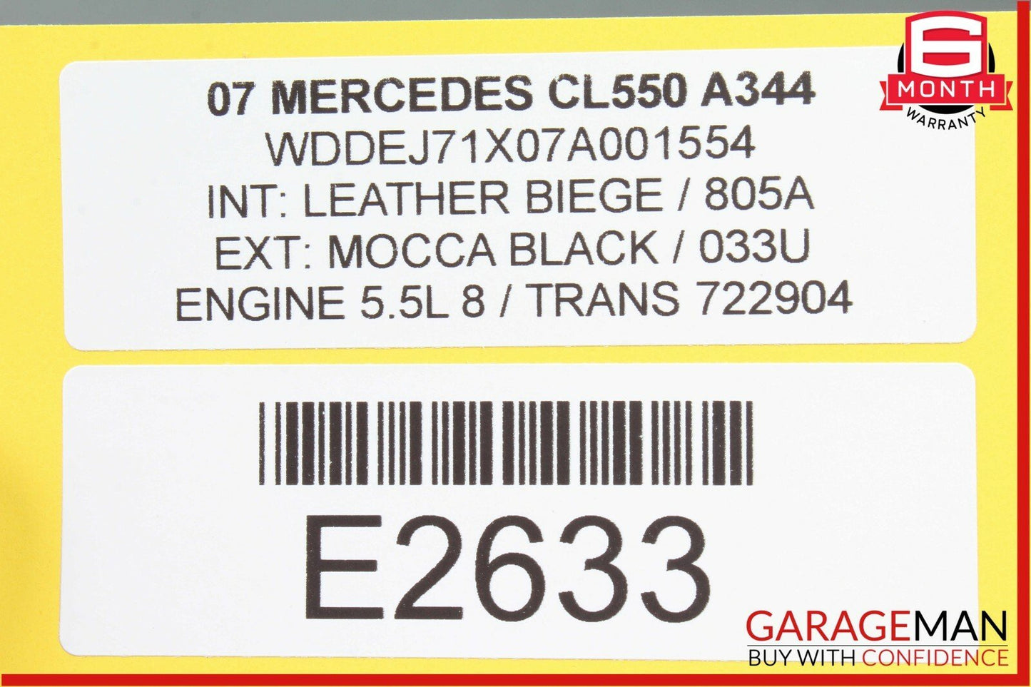 07-09 Mercedes W216 CL550 S550 Windshield Night Vision Camera 2218203210 OEM
