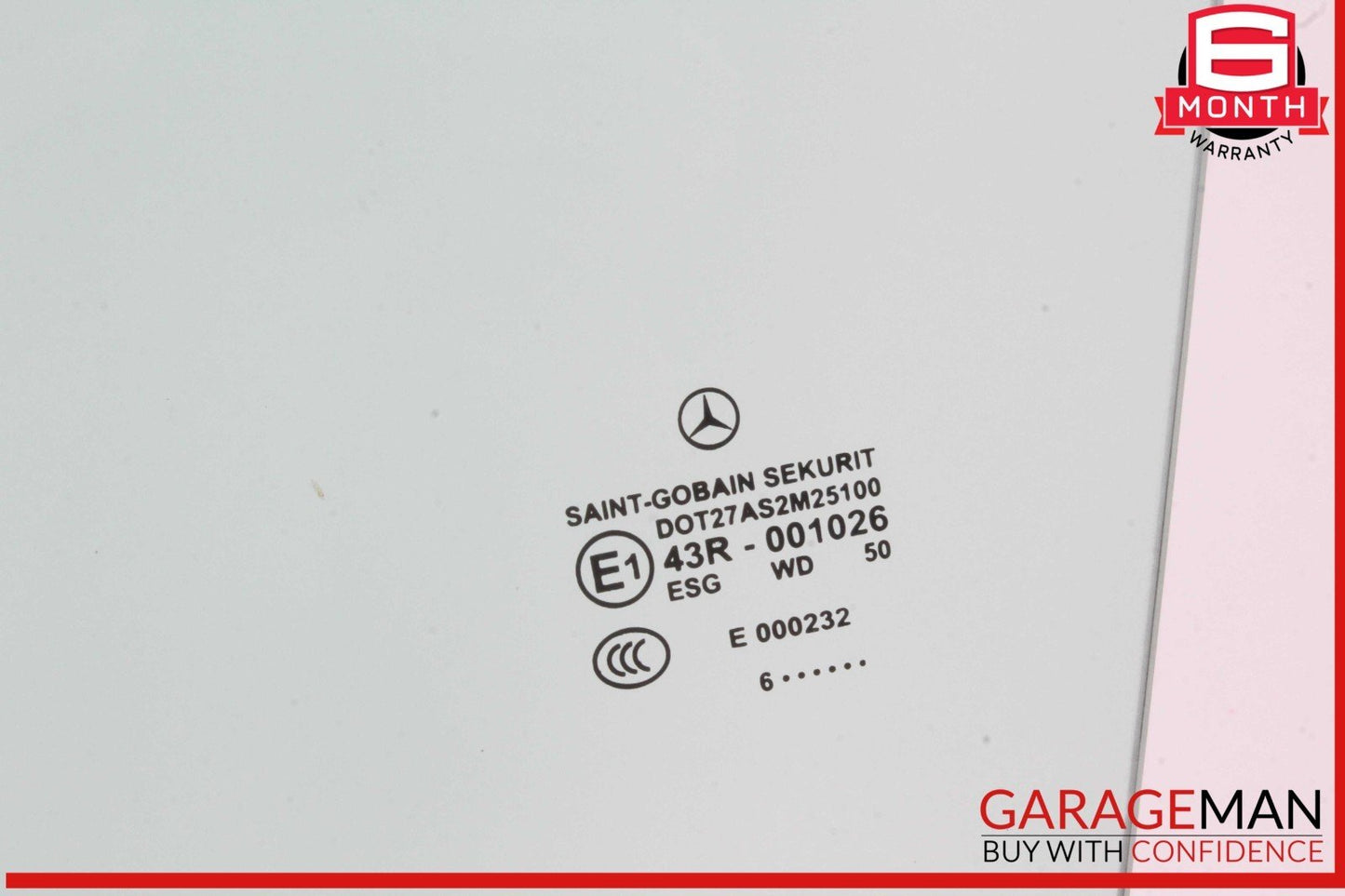 03-12 Mercedes R230 SL550 SL55 AMG Front Left Driver Side Door Window Glass OEM