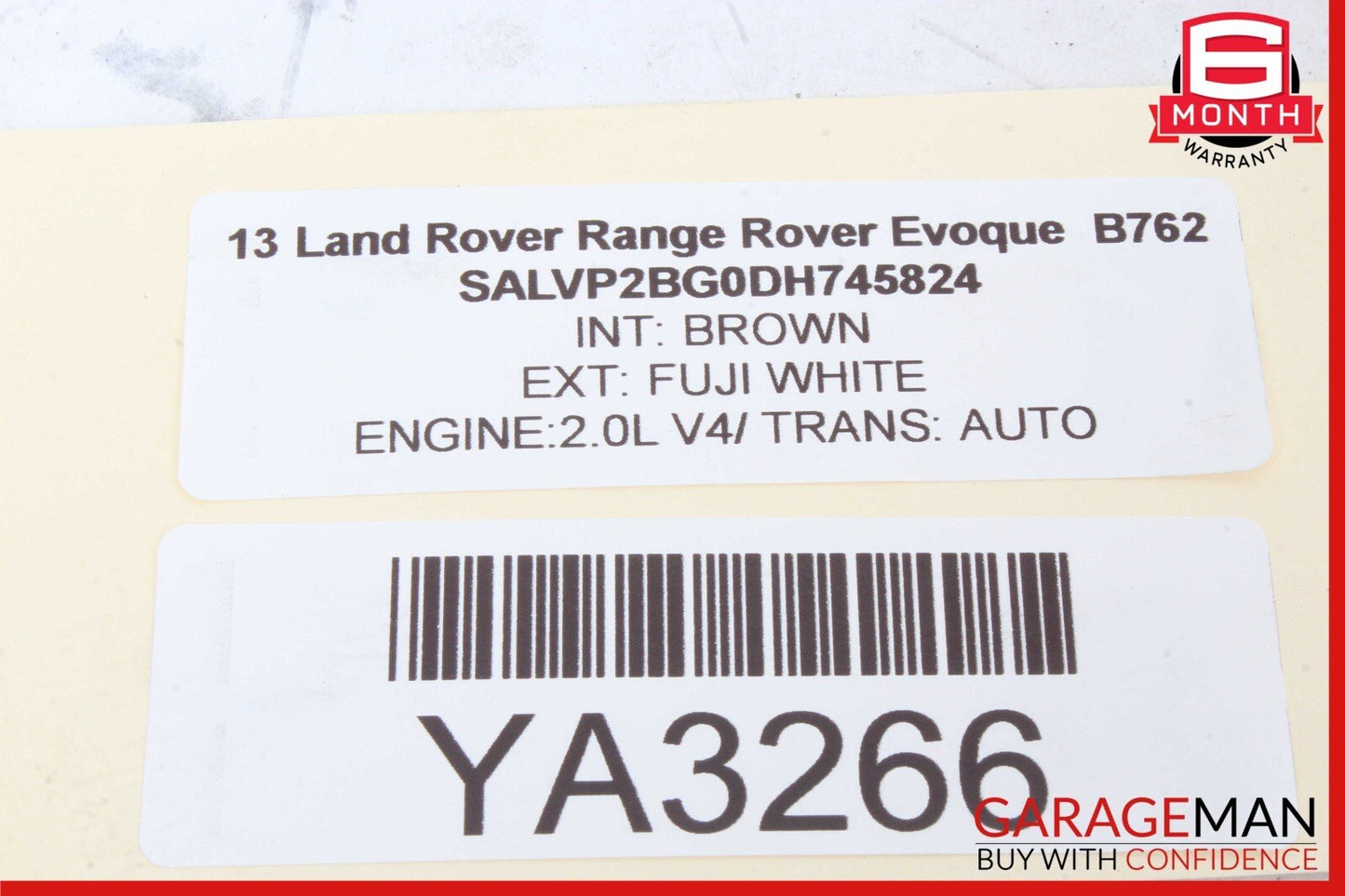 12-19 Land Rover Range Rover Evoque L538 Rear Seatbelt Seat Belt Retractor