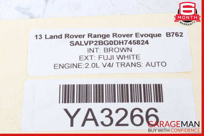 12-19 Land Rover Range Rover Evoque L538 Rear Seatbelt Seat Belt Retractor