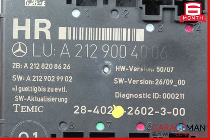 08-18 Mercedes C250 C300 C350 GLK350 Rear Right Side Door Control Module Unit