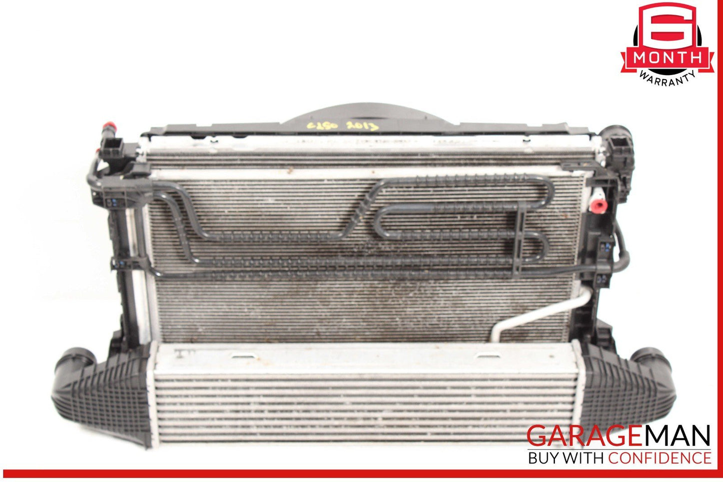 12-15 Mercedes W204 C250 Engine Motor Cooling Radiator A/C AC Condenser Assembly