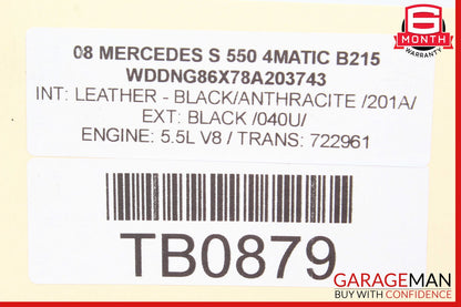 07-13 Mercedes W221 S550 Front Right Side Bumper Reinforcement Bracket OEM