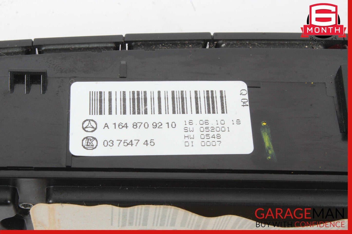 06-12 Mercedes X164 GL450 GL550 ML550 Hazard Control Switch Panel OEM