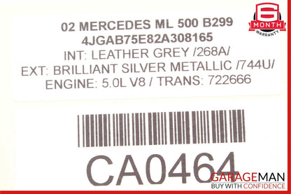 98-05 Mercedes W163 ML500 ML55 AMG Front Right Side Seat Controller Switch