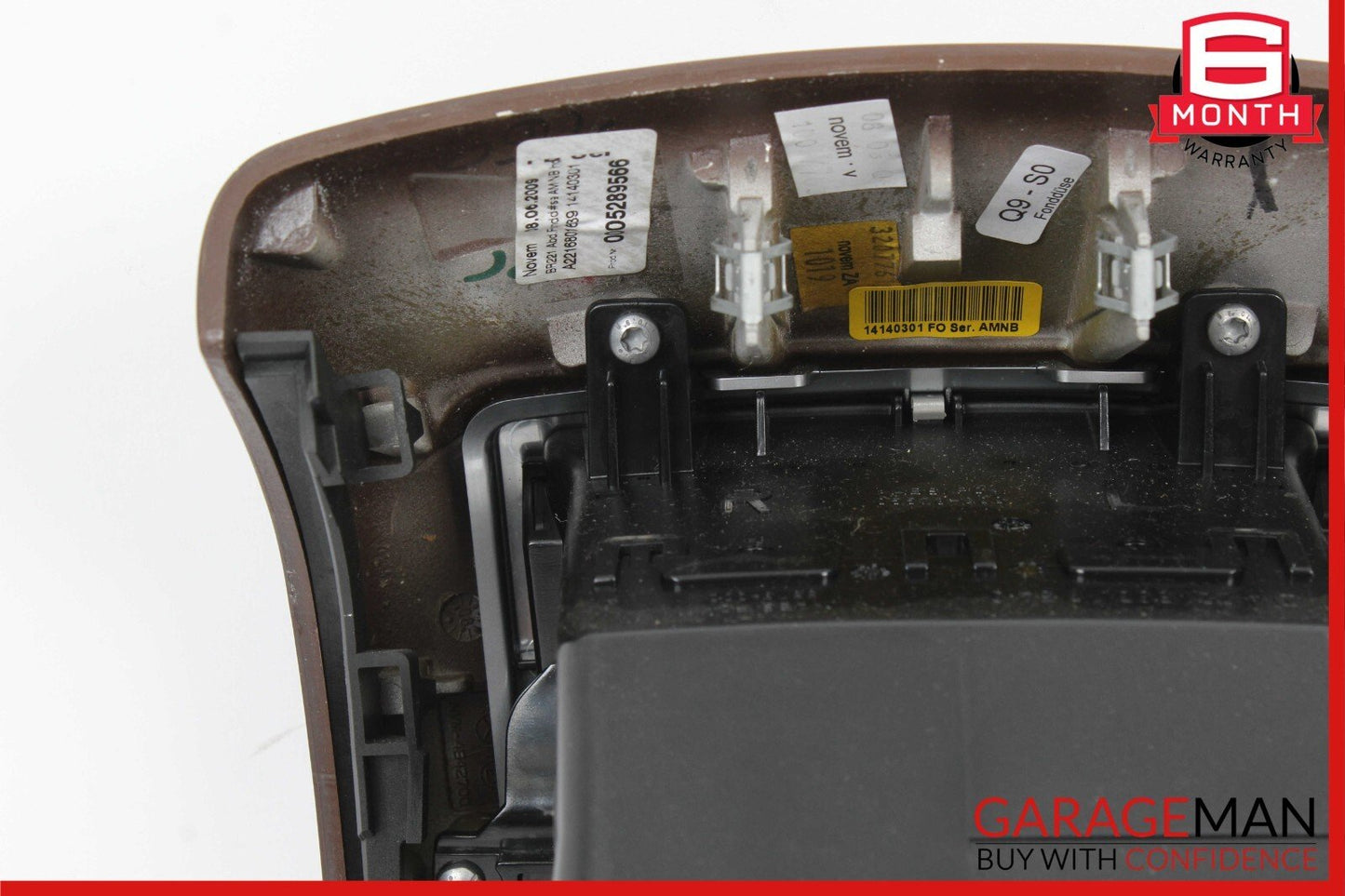 07-13 Mercedes W221 S400 Rear Center Console AC A/C Air Vent Trim Panel Wood OEM