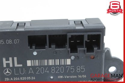 08-14 Mercedes W204 C300 C350 Rear Left Side Door Control Module 2048207585 OEM