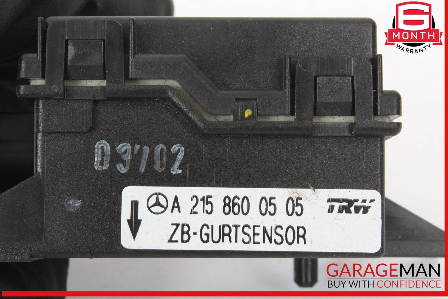 00-13 Mercedes R230 SL500 Seat Belt Seatbelt Tension Sensor 2158600505 OEM