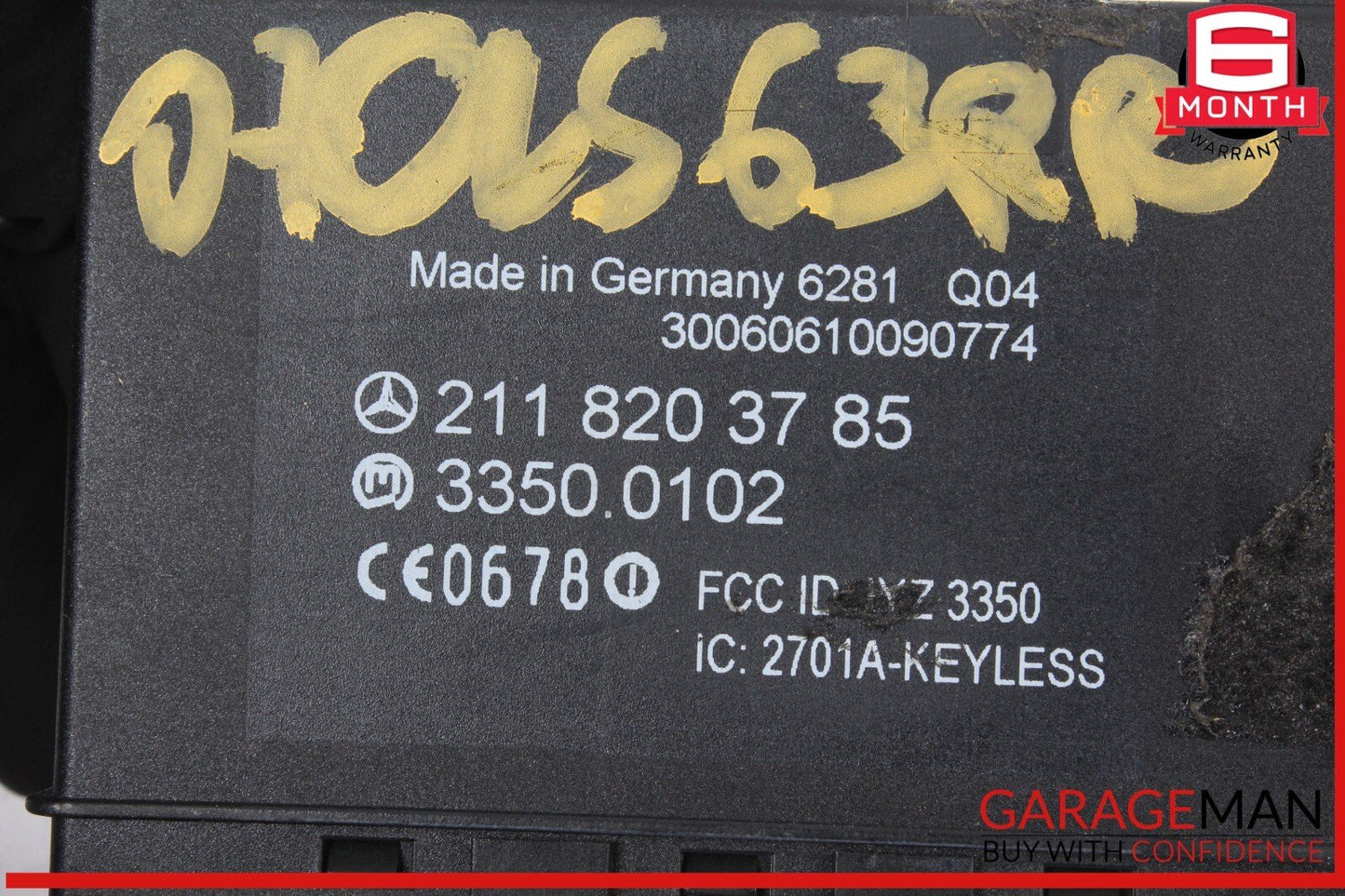 03-11 Mercedes W219 CLS63 AMG Rear Right Door Keyless Go Control Module Unit OEM