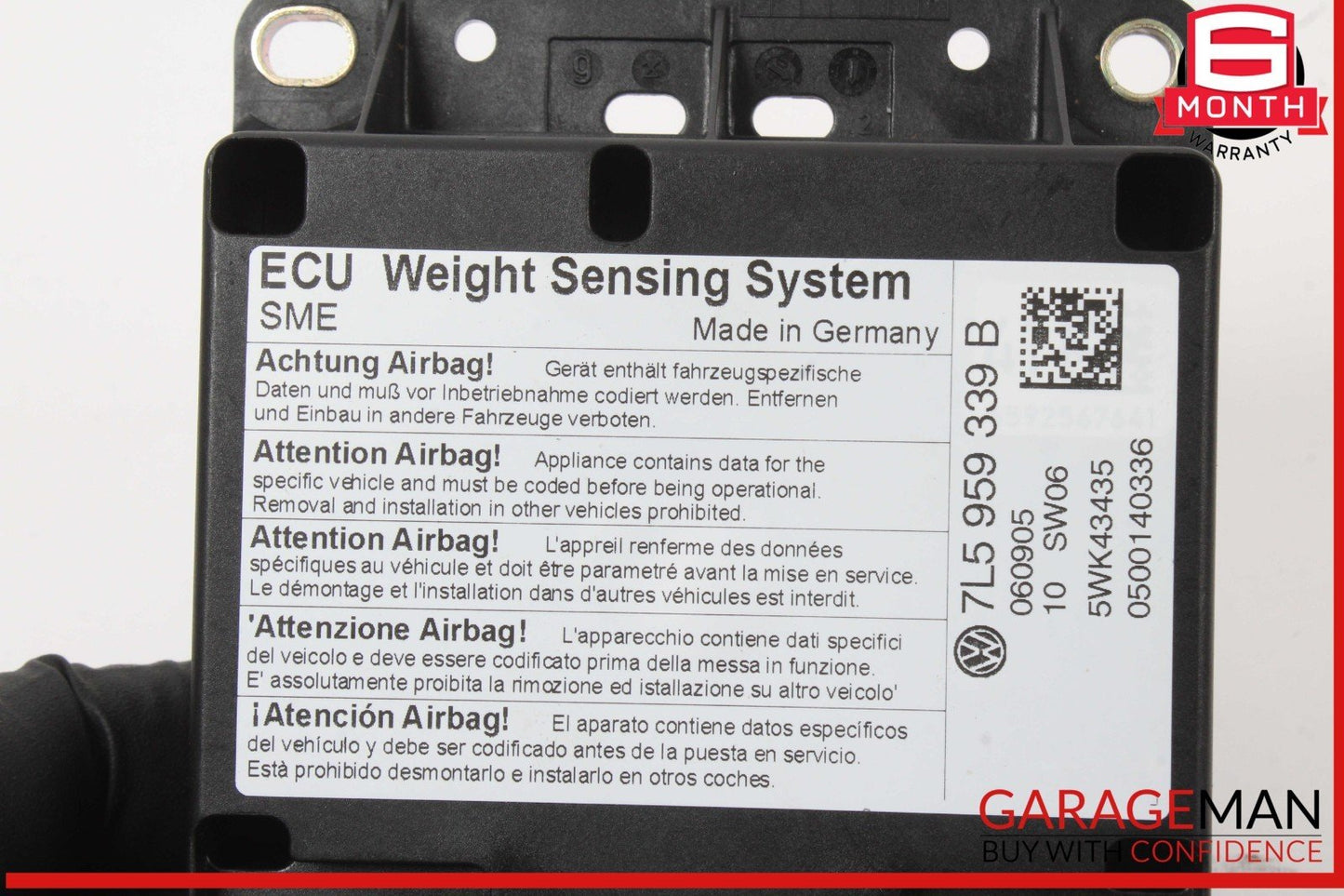 03-10 Porsche Cayenne 955 957 Weight Sensor Control Module Unit 7L5959339B OEM