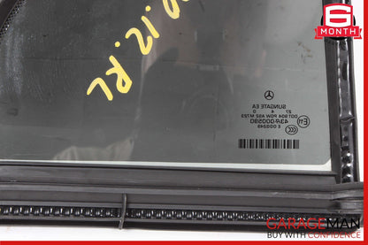 07-13 Mercedes W221 S400 S63 AMG Quarter Window Glass Rear Left Driver Side OEM