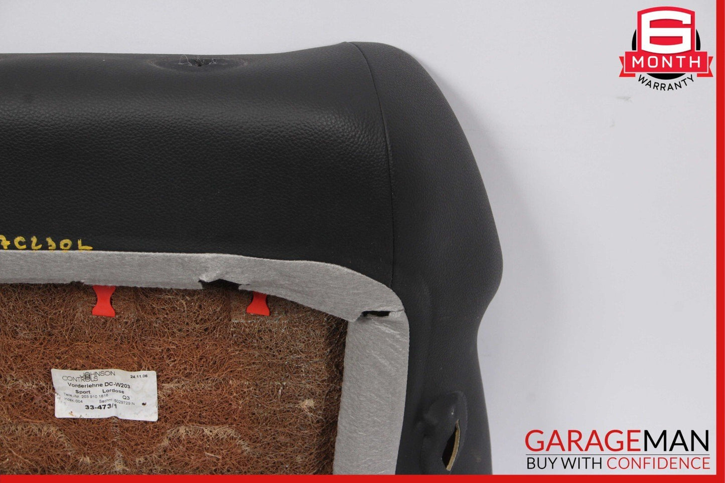 05-07 Mercedes W203 C230 C350 Front Left Driver Top Upper Seat Cushion Black OEM