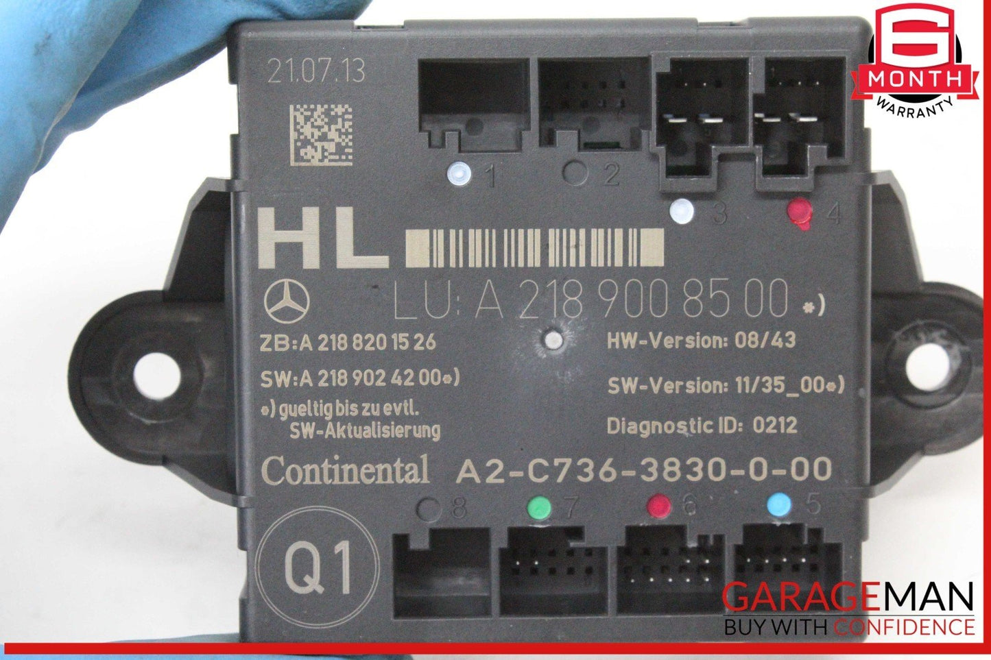08-18 Mercedes W212 E350 CLS500 C250 Rear Left Side Door Control Module Unit OEM