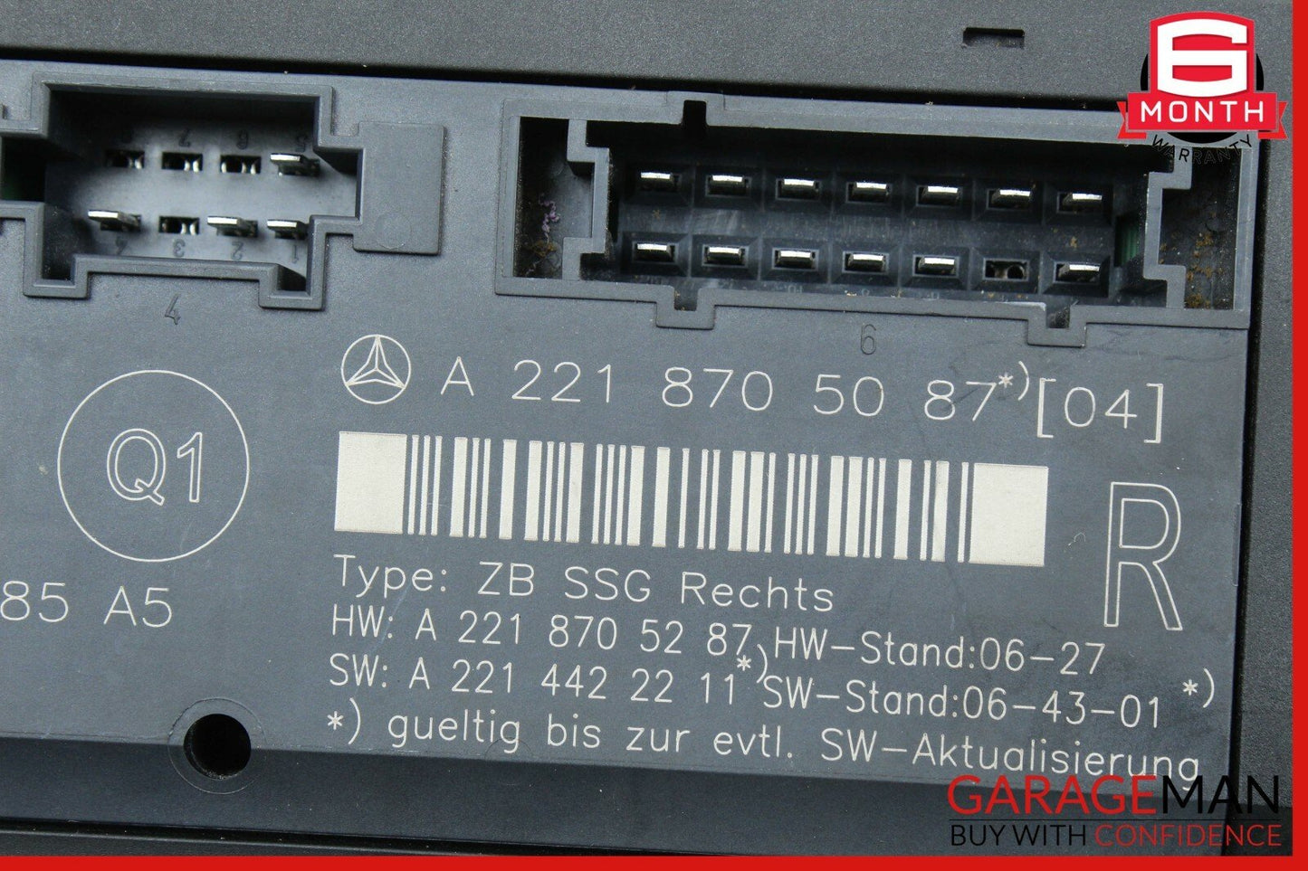 07-13 Mercedes W221 S63 AMG Front Right Passenger Side Seat Controller Module