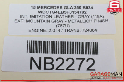 14-20 Mercedes X156 GLA250 Front Right Side Seat Belt Seatbelt Retractor OEM