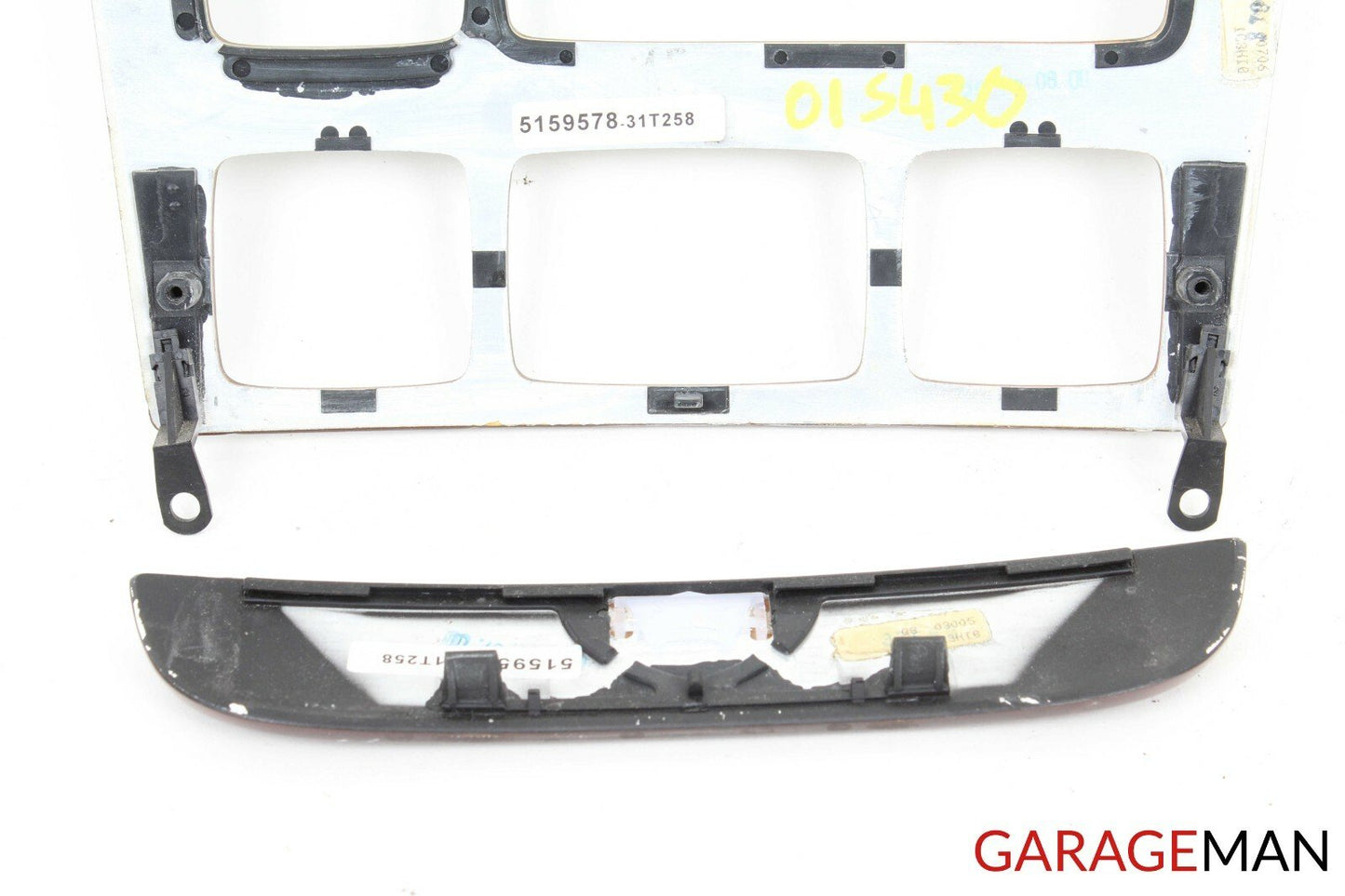 00-02 Mercedes W220 S430 Center Dash Climate Control Upper Radio Trim Bezel Wood
