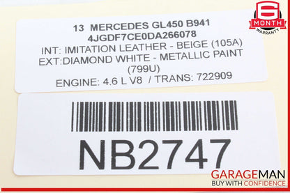 12-16 Mercedes X166 GL450 ML350 Overhead Emergency Panel Control Switch OEM