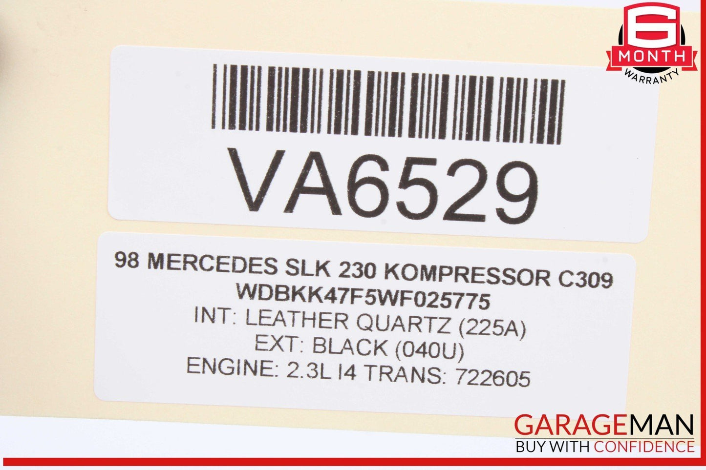 97-04 Mercedes R170 SLK230 Kompressor Rear Trunk Lid Lock Latch Cylinder OEM