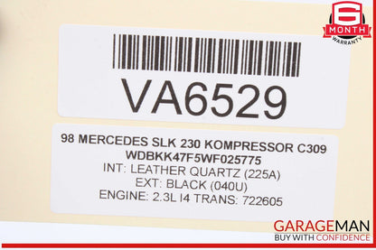 97-04 Mercedes R170 SLK230 Kompressor Rear Trunk Lid Lock Latch Cylinder OEM