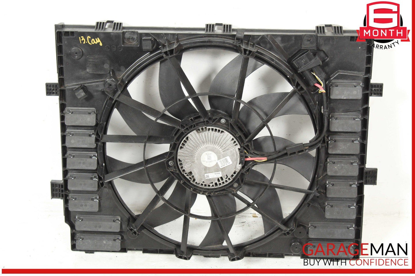 11-18 Porsche Cayenne 958 Engine Cooling Fan Motor Assembly 7P0121207A OEM