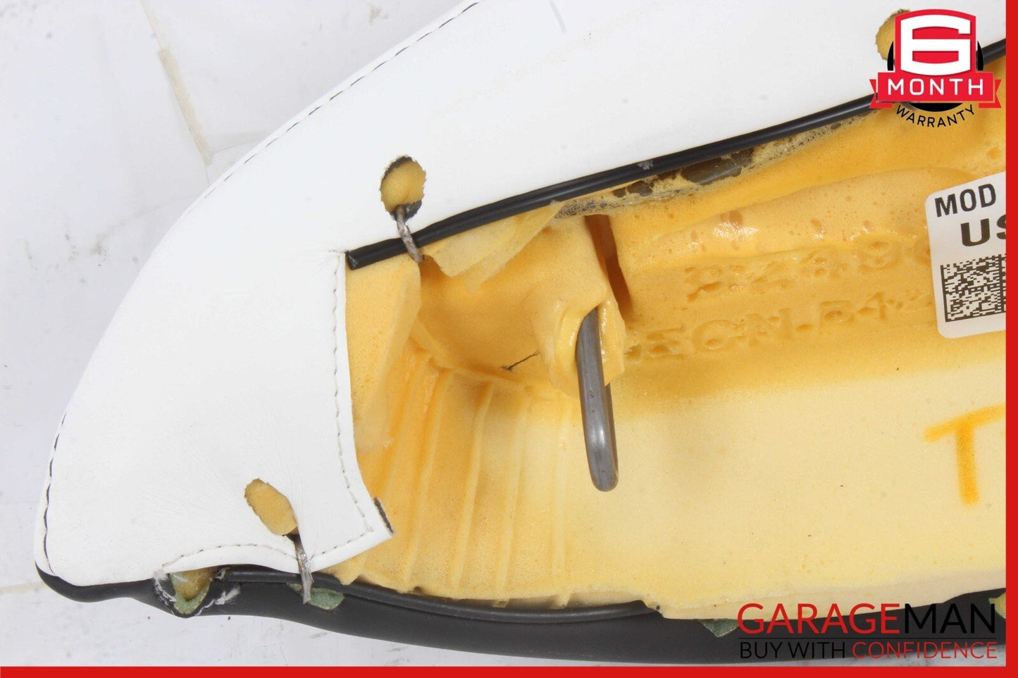 16-20 Tesla Model S Rear Right Side Seat Bolster Cushion Cover White OEM