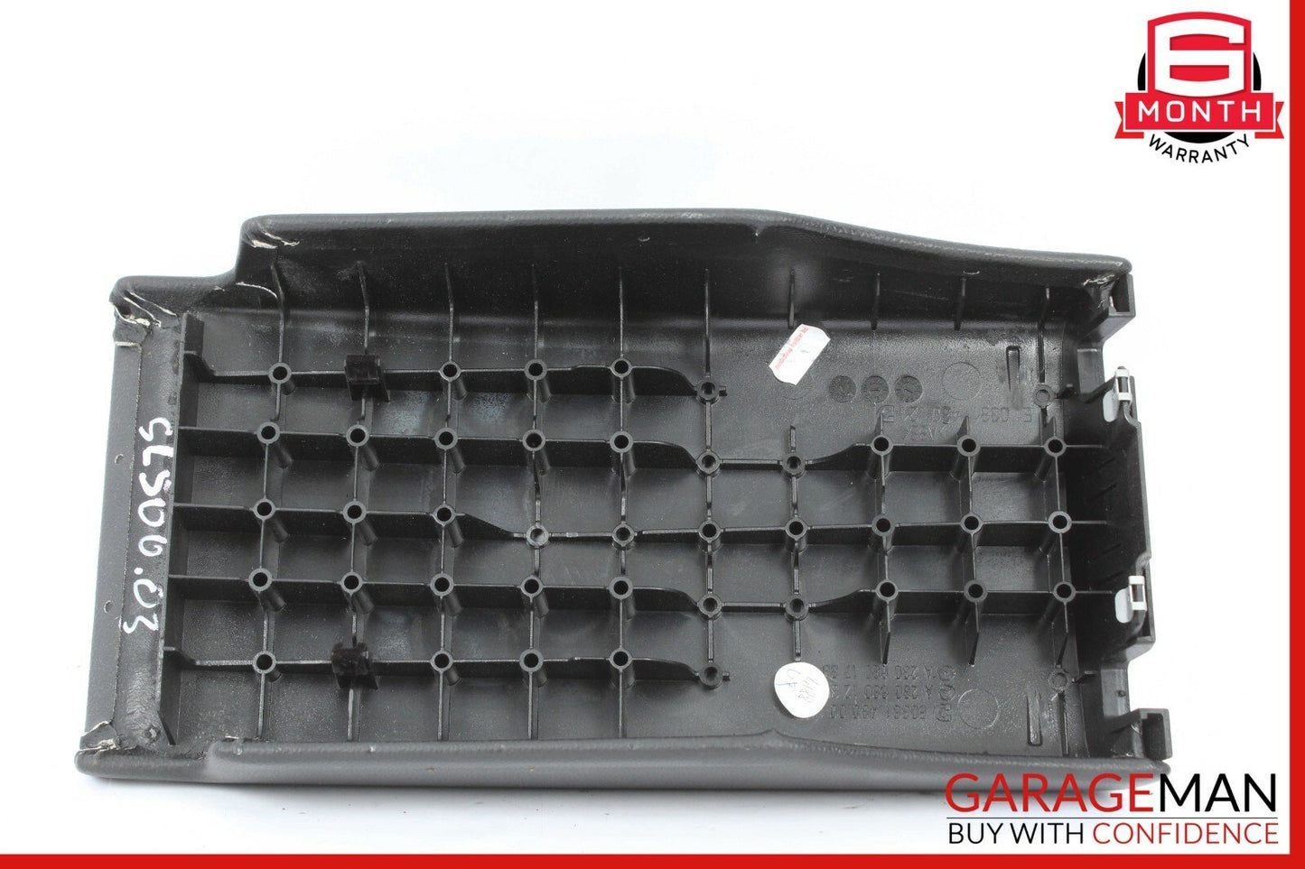 03-06 Mercedes R230 SL500 Rear Center Console Lid Cover Panel Leather Black