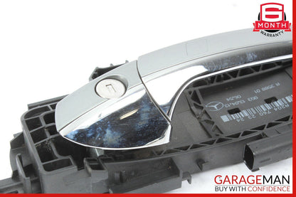 10-13 Mercedes W212 E350 Front Left Side Exterior Door Handle Assembly Silver