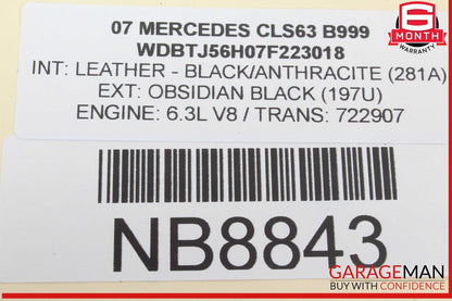 06-11 Mercedes W219 CLS63 AMG CLS500 Front Right Door Control Module 2198200726