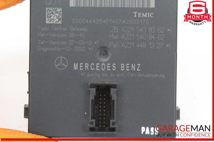 07-14 Mercedes W216 CL550 Central Gateway Control Module Unit 2215408362 OEM